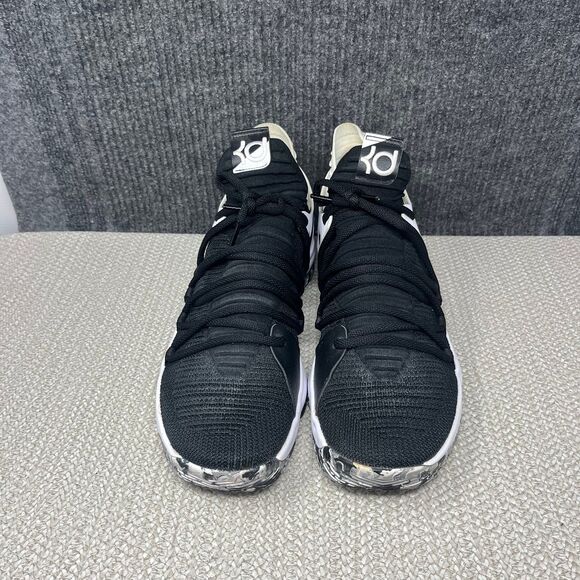 Nike KD 10 Black White Oreo Basketball Shoes Mens 12 897815-008 Kevin Durant